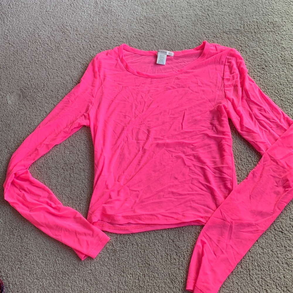 pink sheer top